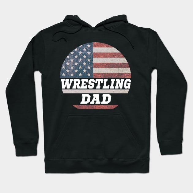 Wrestling Dad USA Flag Hoodie by outrigger